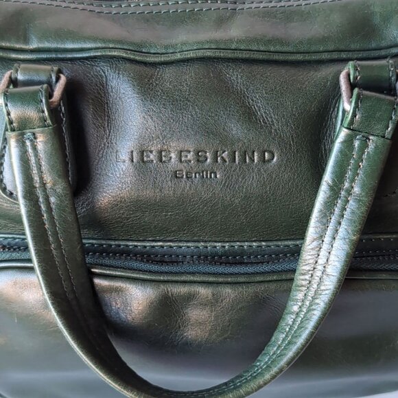 LIEBESKIND-BERLIN Satchel Vintage Forest Green Convertible Bag - Picture 11 of 13